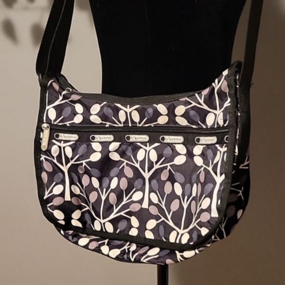 LE SPORTSAC ARBOR TREE LARGE EXPANDABLE MESSENGER BAG PURSE CROSSBODY LESPORTSAC - Picture 4 of 7